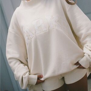 Parke Bridal Mockneck Off-White Sweatshirt for Women